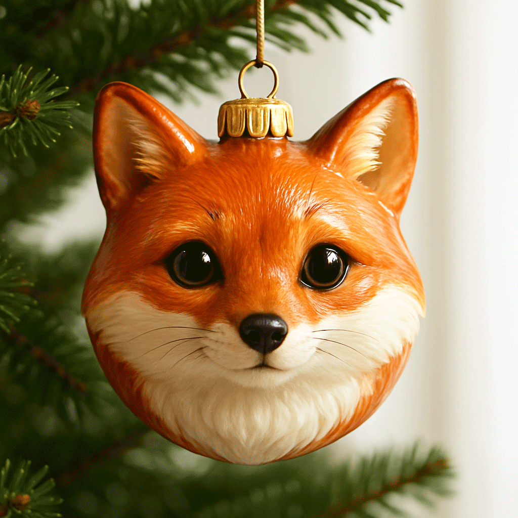 Woodland Animal Hand-Painted Christmas Balls Ornaments