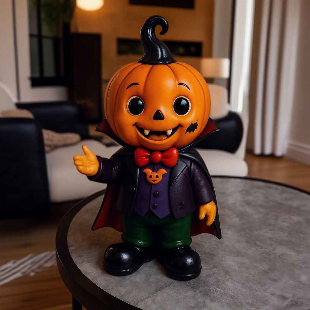 ๐๐งโโ๏ธ Pumpkin Vampire Kid Figurine