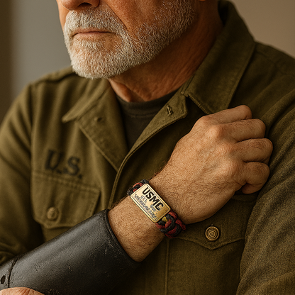 USMC 250th Anniversary Paracord Bracelet – Made in Memory