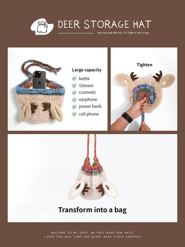 🦌Original design Festive Christmas Antler Hat