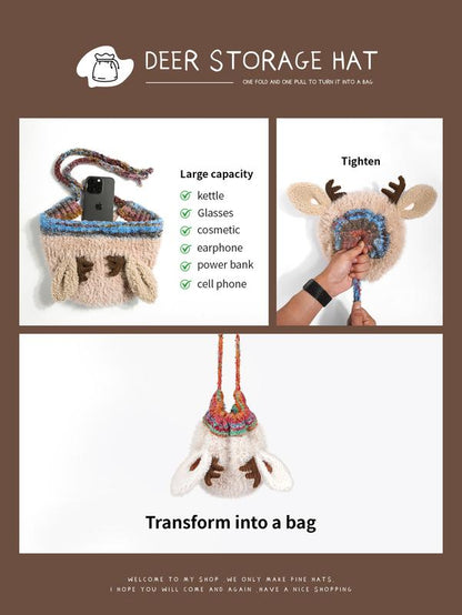 🦌Original design Festive Christmas Antler Hat