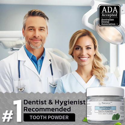 Natravor™Remineralizing & Whitening Tooth Powder Cool Mint | Fluoride-Free Hydroxyapatite Formula | Supports Enamel Strength and Natural Whitening