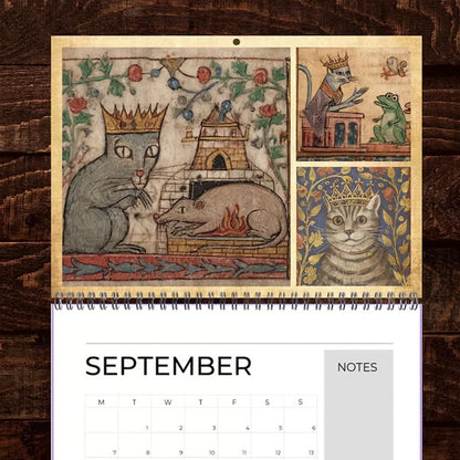 🐱🗓️Medieval Cats with Crowns Calendar 2026
