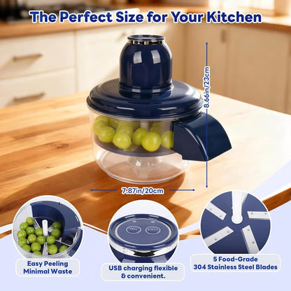 🍎Wireless Electric Food Processor & Peeler 🍇Child-friendly🍇