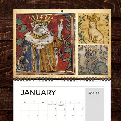🐱🗓️Medieval Cats with Crowns Calendar 2026