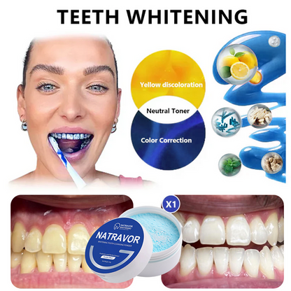 Natravor™ Whitening Tooth Cleansing Powder 🦷Obtain American Dental Association (ADA) Certification (Treats periodontitis and mouth ulcers, prevents tooth loss, and repairs gum recession)