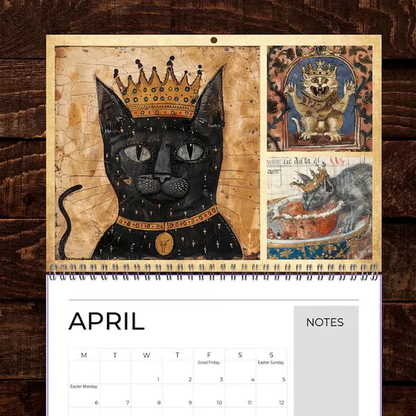 🐱🗓️Medieval Cats with Crowns Calendar 2026