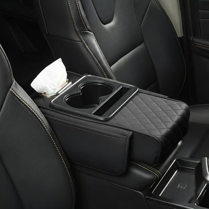 🏆Multifunctional PU Leather Car Armrest Box Mat