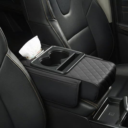 🏆Multifunctional PU Leather Car Armrest Box Mat
