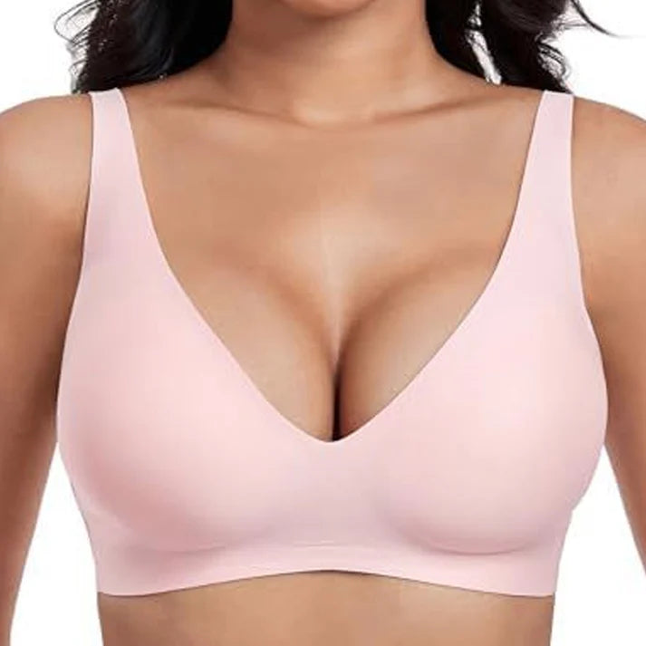 🎁LAST DAY SALE 50% OFF - 🔥Womens Comfortable Wireless Bras Push Up Bralettes Seamless Tshirts Bras Deep V Everyday Bras
