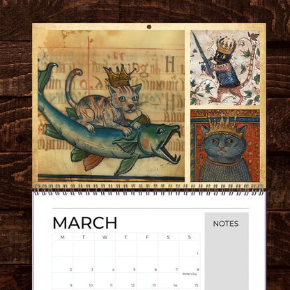 🐱🗓️Medieval Cats with Crowns Calendar 2026