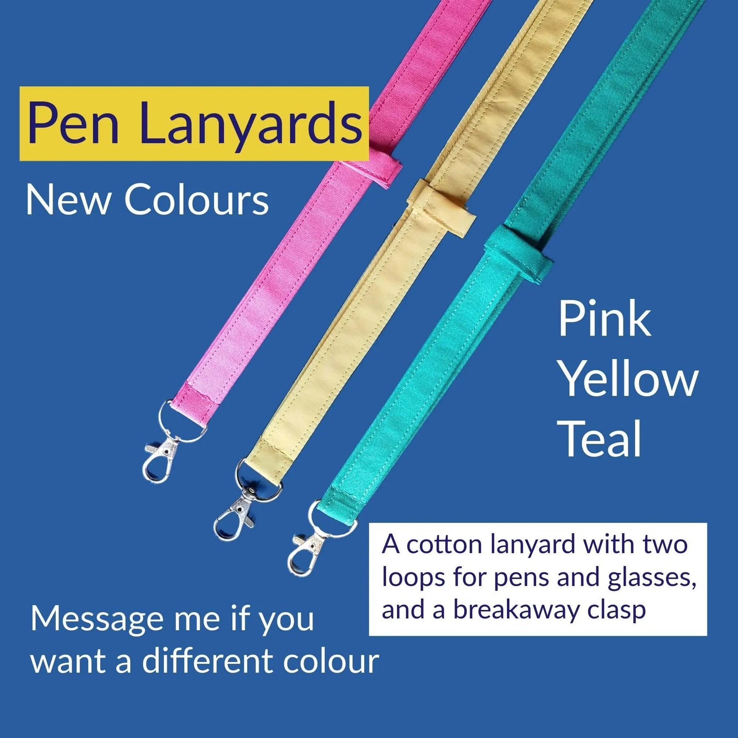 Plain Fabric Pen Lanyards