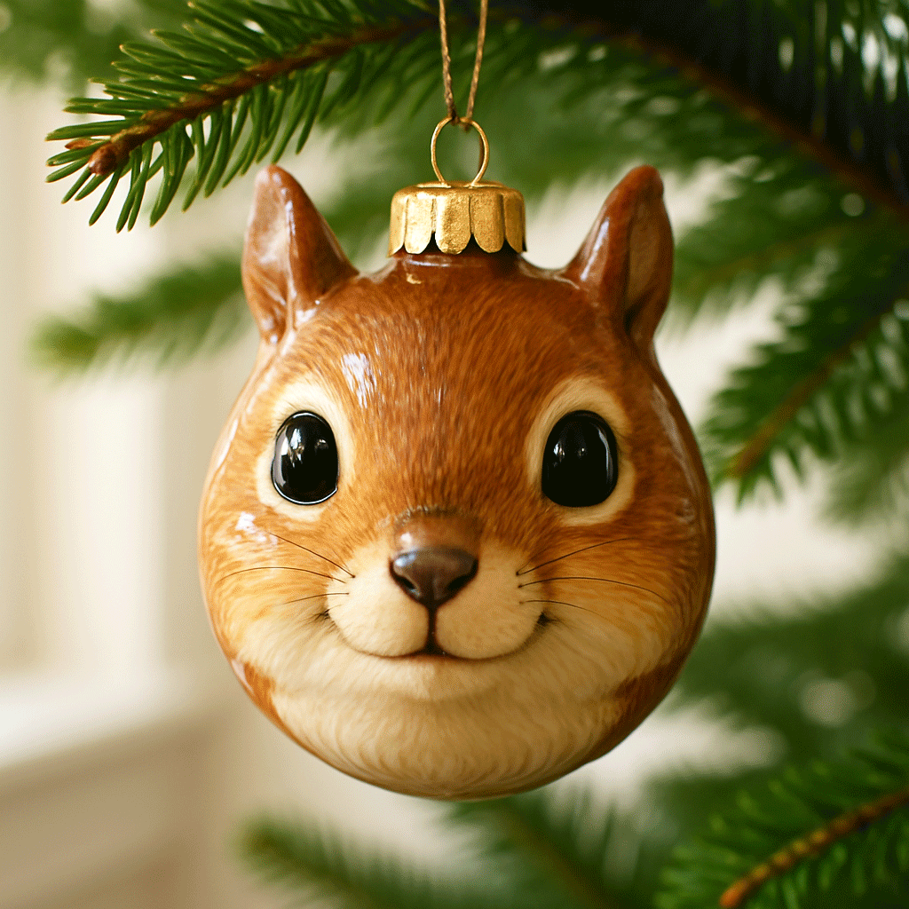 Woodland Animal Hand-Painted Christmas Balls Ornaments