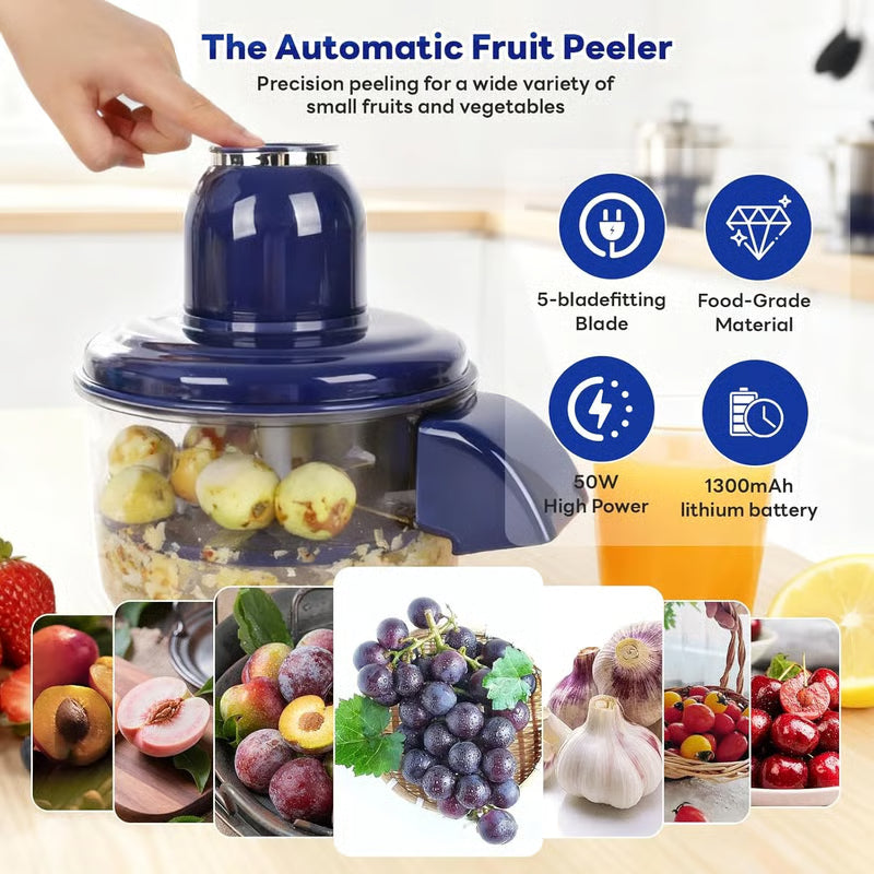 🍎Wireless Electric Food Processor & Peeler 🍇Child-friendly🍇