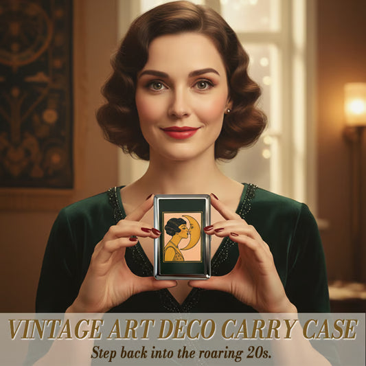 🌙Vintage Card Holder Trinkets Stash Tin Box