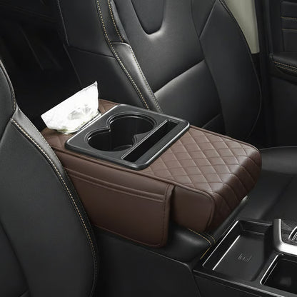 🏆Multifunctional PU Leather Car Armrest Box Mat