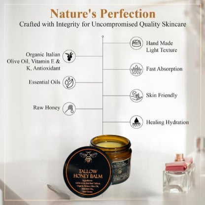 🔥Last Day Promotion 49% OFF-✨Beef Tallow and Honey Balm for Skin - Handmade All-Natural Moisturizer