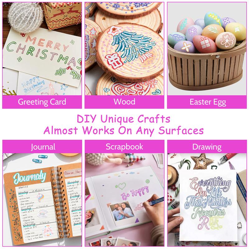 🎨Outline Shimmer Markers