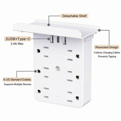 💥🎁Wall Outlet Extender with Shelf Night