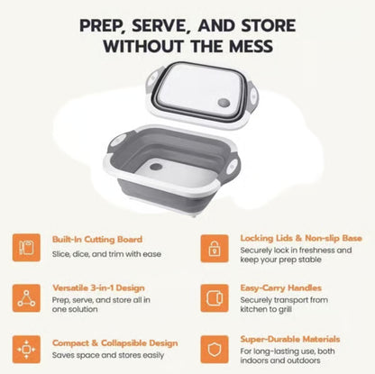 🔥🌡️🍗🥗BBQ & Meal Prep Tub | Collapsible Prep Tub🍖🏕️