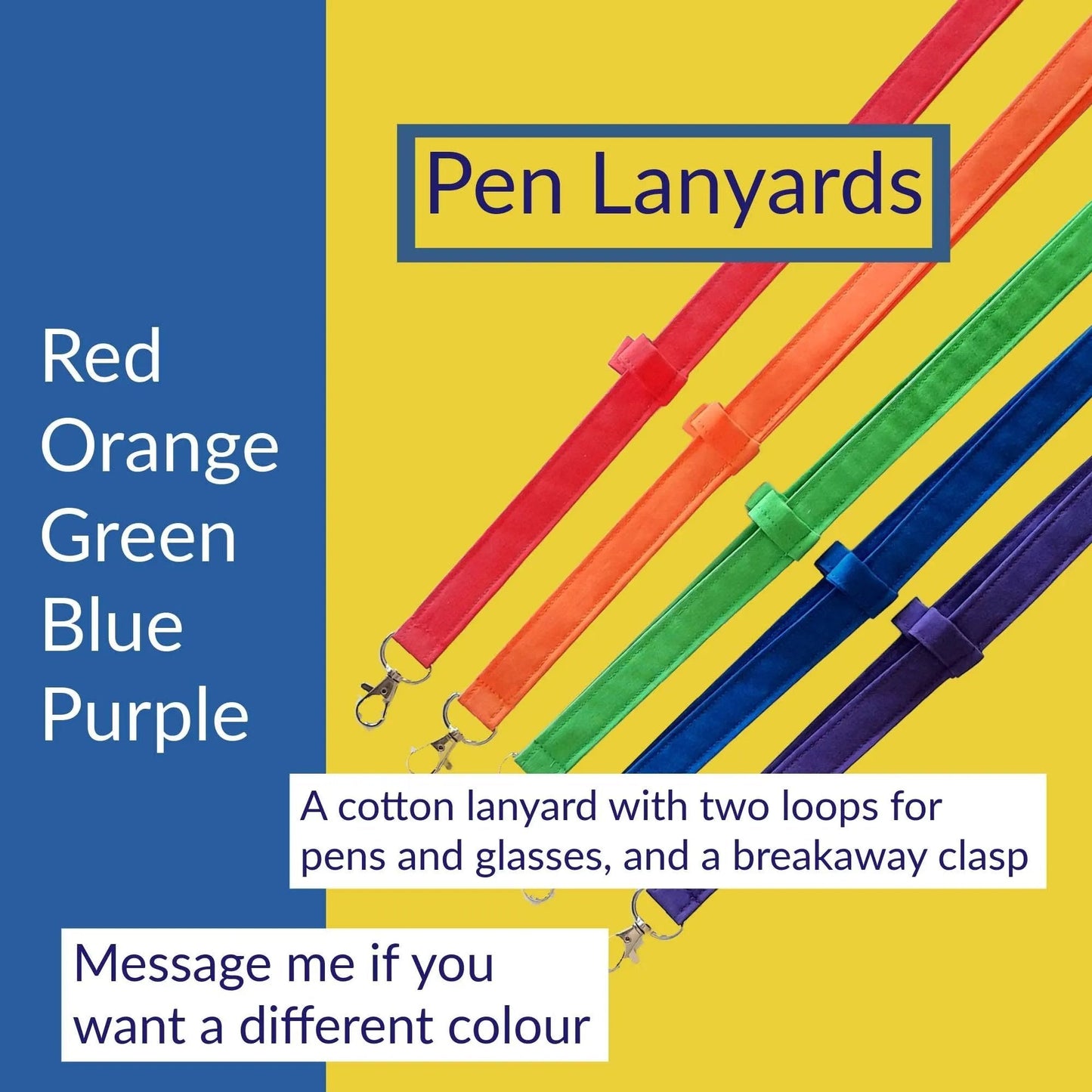 Plain Fabric Pen Lanyards