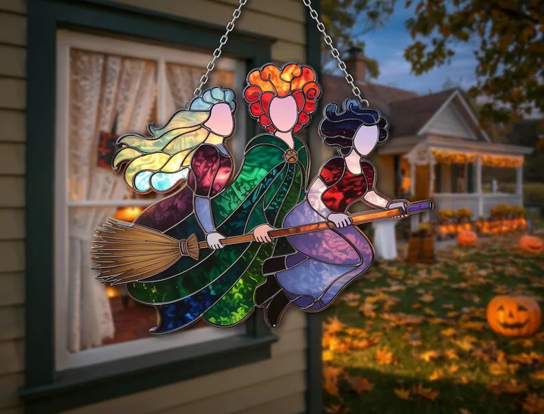 🔥Last Day: BUY 3 GET FREE SHIPPING - 🧙🧹Halloween Witch Suncatcher