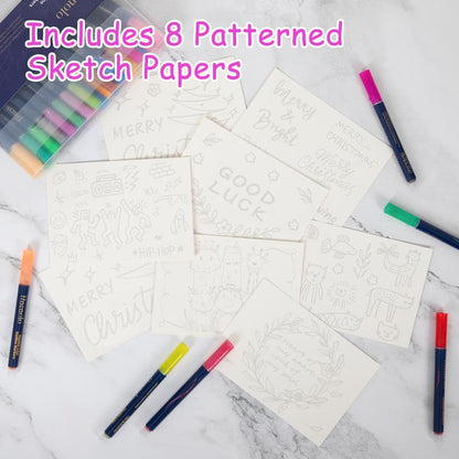 🎨Outline Shimmer Markers