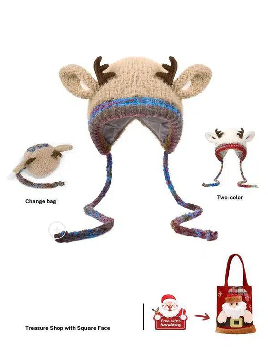 🦌Original design Festive Christmas Antler Hat